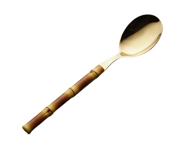 Modern bestick sked släta linjer Ergonomiskt bestick - Golden D