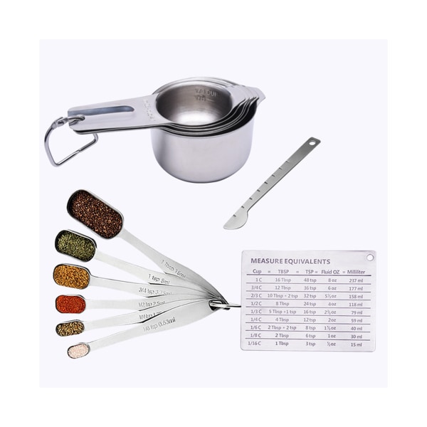 1 set Användbara kryddskopor Set Clear Scale Portable