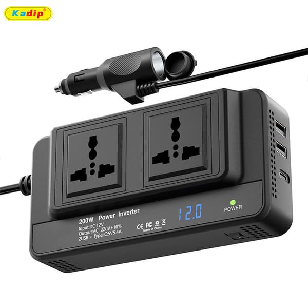 200W bilstrømomformer 12V 24V til 110V 220V med britisk plugg, PD20W, PD 220V 8300-2 SA Plug