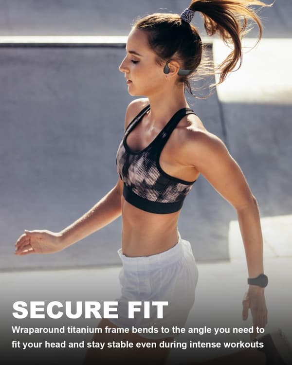 Open Ear Bone Conduction Sportshovedtelefoner Bluetooth 5.0-Dugt