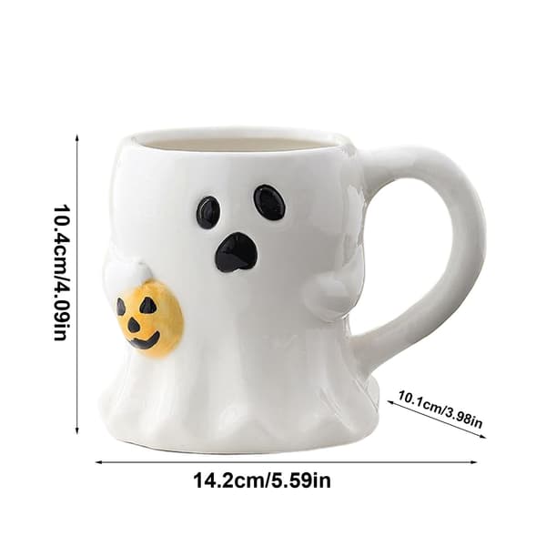 Spökmugg 400ml Keramisk Halloweenkopp, Alternativ B
