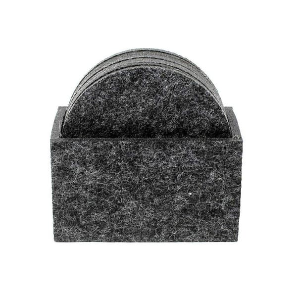 8-pakning runde filtbrikker, drikkeunderlag for ølkaffekopper, bordmatte sett