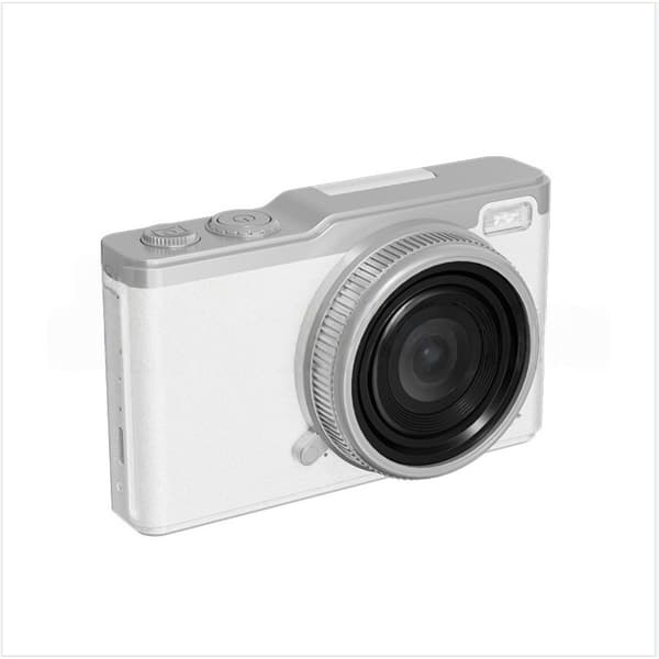 64 MP digitalkamera, 4K-video, 16x zoom, CCD-sensor, 2,4\" IPS-skjerm, 180° roterende objektiv, hvit