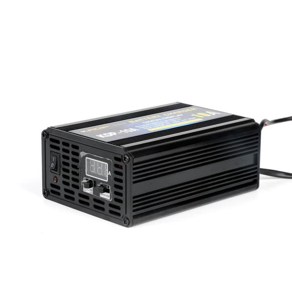 6V Bil Motorcykel Smart Blybatterioplader Med Display Black EU Plug