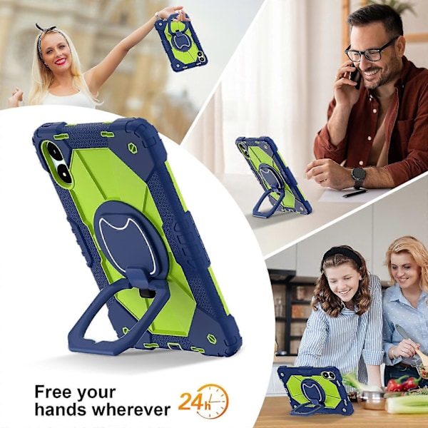 Silikoninen Hybrid PC -kotelo Xiaomi Redmi Pad Pro 12.1:lle Navy Yellow Green