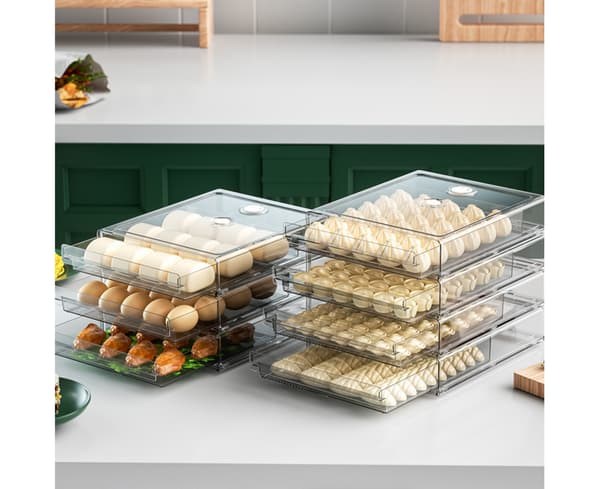 Stor äggförvaringslåda PET Dumplings lufttät hem