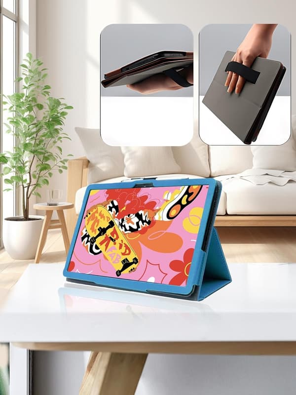 Fodral för XPPen Magic Drawing Pad 12.2\", PU-läder, vikbart stativ, pennhållare, handledsrem