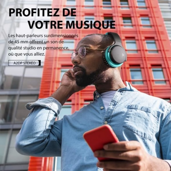 COWIN E7 BASIC B Azure Blue Aktiiviset melua vaimentavat kuulokkeet Bluetooth-kuulokkeet Langattomat kuulokkeet