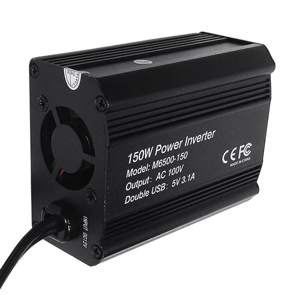 150W køretøjsstrømomformer 12V til 110V 220V med EU-stik sort Black EU Plug 220V