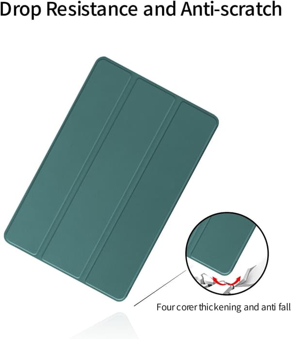 Etui til Samsung Galaxy Tab S11 2025 11\", Tri-Fold, Premium PU, Fuld Beskyttelse Grøn