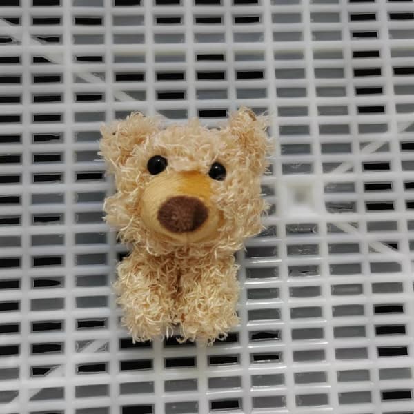 Nallepehmolelu nukke vaatetarvikkeeksi 6cmBear Head Whisker