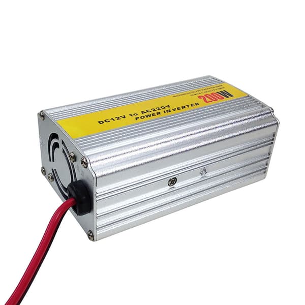 200W Bilstrømomformer, 12V til 220V Strømkonverter Silver 200W/220VUniversal Plug