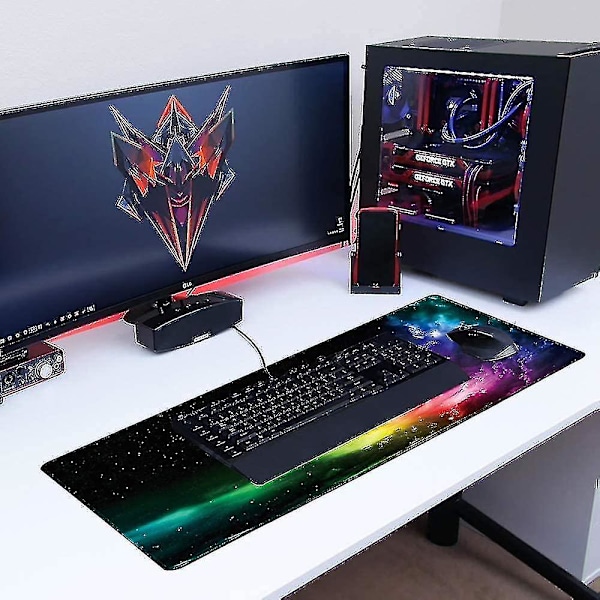 Gaming Musemåtte, xxl Stor Musemåtte 900x400mm, Computer Tastatur Musemåtte, Skridsikker Mus