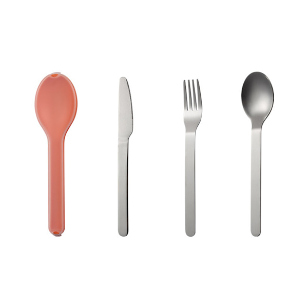 1 set Lätt bestick Set Lätt sked gaffel - Orange