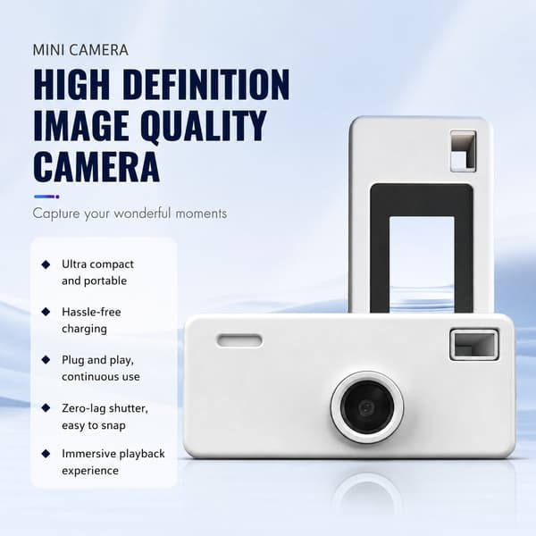Mini Retro Digitalkamera, Bärbar HD Selfie-kamera, Cmos-sensor, för Studenter Pattern 2