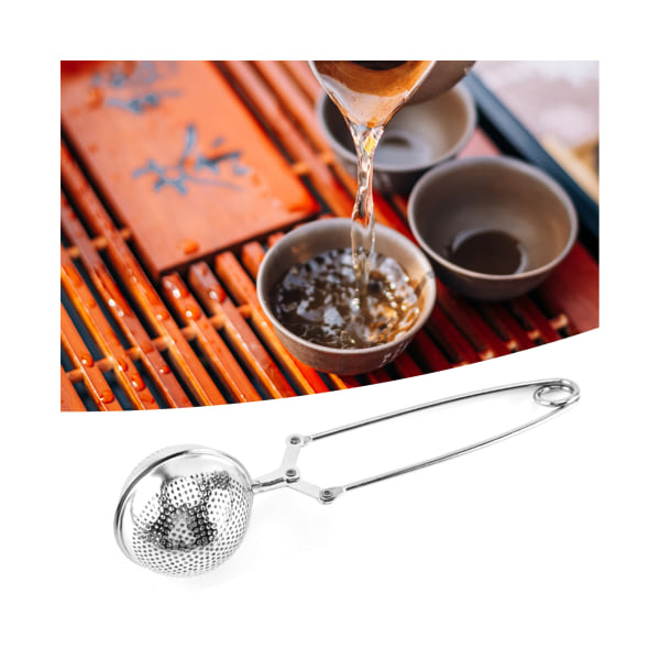 Slitstark Ball Tea Sil Återanvändbar Loose Leaf Tea Sil - Silver