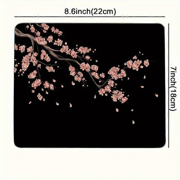 Stor musematte, utvidet gaming-musematte, skrivebordsmusematte, Sakura-musematte, sklisikker gummibase, vaskbar musematte for arbeid, gaming og kontoret 8.6*7inch(22*18cm)