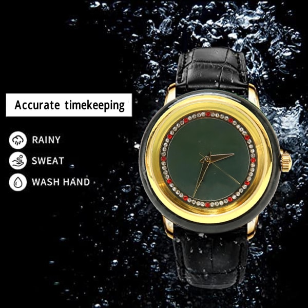 Män Quartz Movement Watch Fashionabel elegant watch med PU-läderrem för kontorsarbete