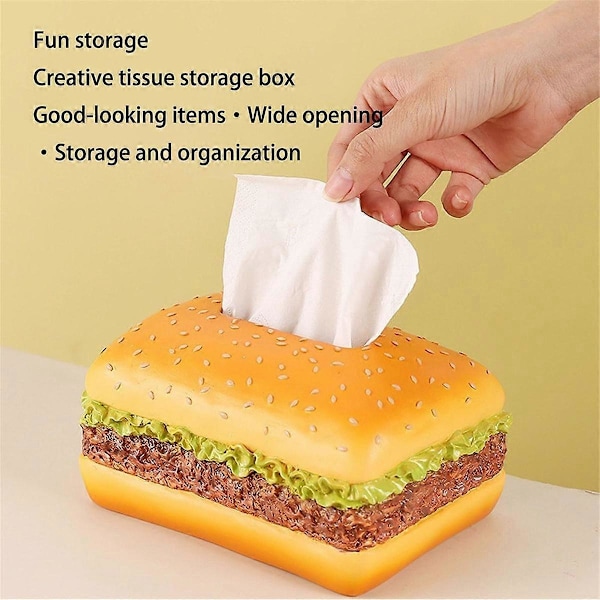 Hamburger Kreativ Pappershållare, Sött Pappersboxskydd, Pappersboxhållare, Pappersboxdispenser As Shown