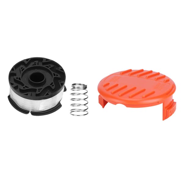 6 stk. spole til gressklipper med deksel, reservedeler som passer til BLACK+DECKER AF100