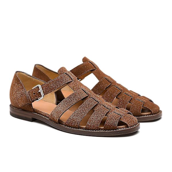 Håndlavet Lædersandal Herre Sportssandaler Lukket Tå Udendørs Matte brown 42