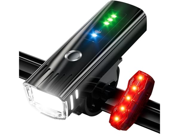 Uppladdningsbart USB-cykelljuskit, fram- och bakljuslägen