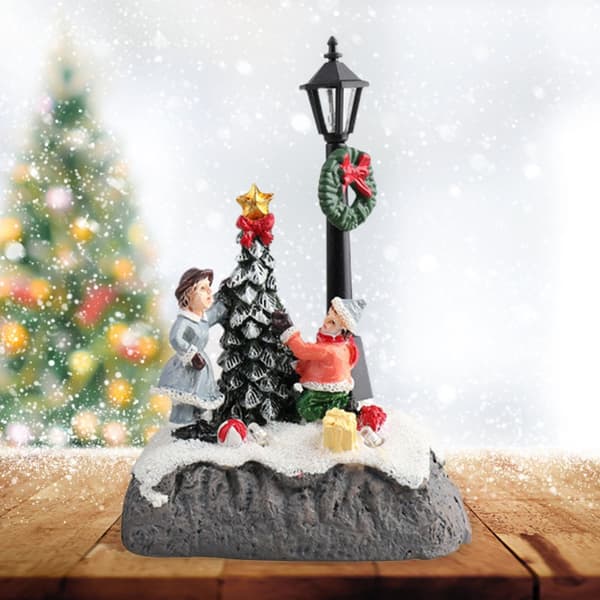 Juleharpiks Miniature Husdekoration, Lille Landsbyfigur, Julepynt