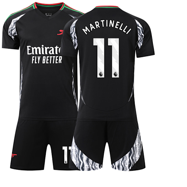2425 Arsenalin vierasjoukkueen musta jalkapallopaita Martinelli-paita 18(100-110cm)