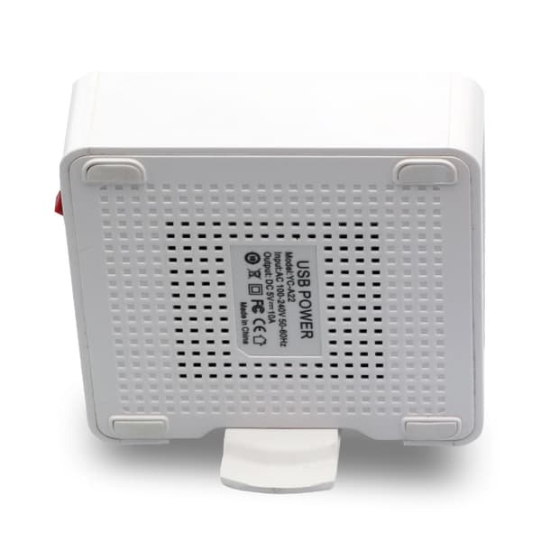 Type-C 6-porttinen USB-lataussovitin, EU-pistoke puhelimille ja tableteille White EU Plug