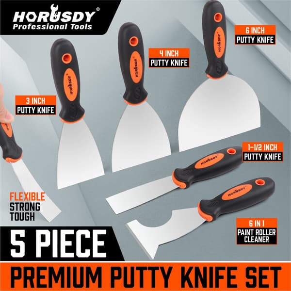 97532 5-delad spackelspatelsats i rostfritt stål 5 Piece Set
