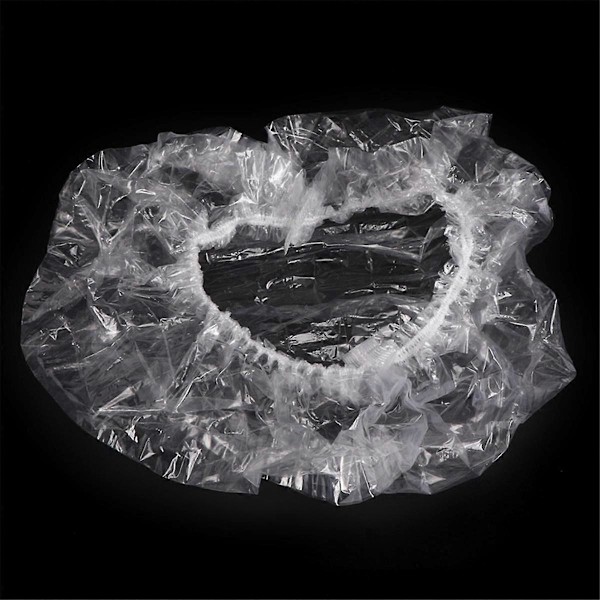 Engangsbadehætte Elastisk Vandtæt Formhætte Transparent Skønhedshårhætte Badehætte As Shown