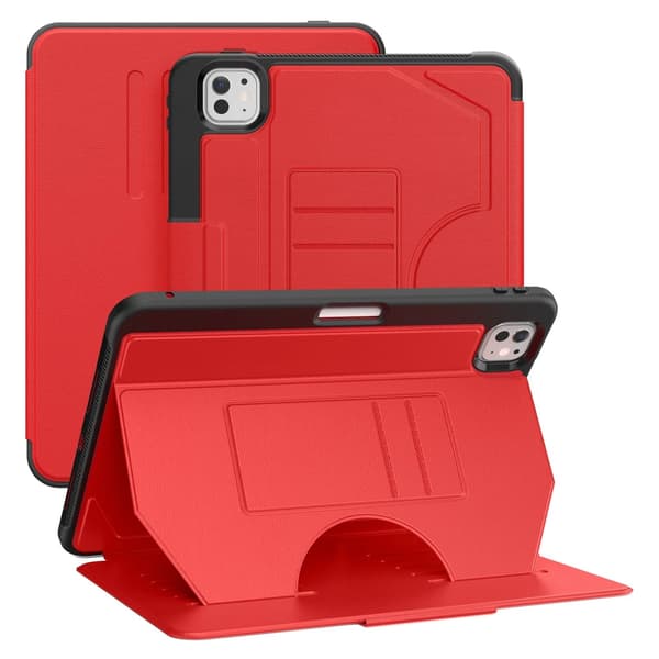 Magnetisk læretui til iPad Pro 11 2024, rød, med blyantholder