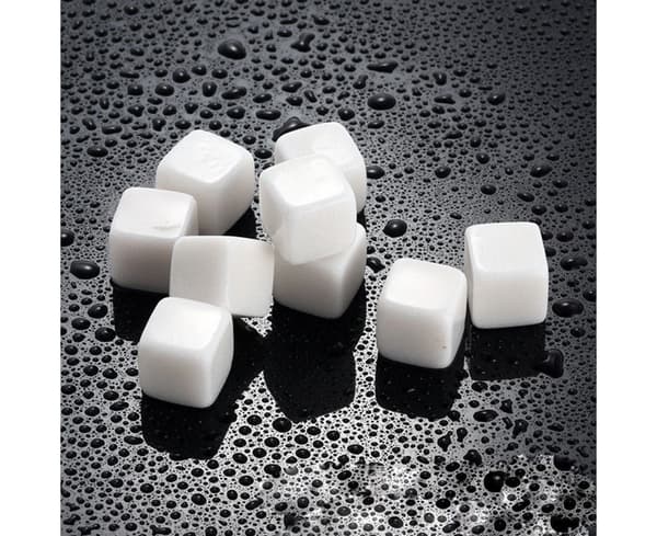 6/9st Återanvändbara vindrycker Kylare Ice Cube Chilling Stone Rock Barware Tool-Black-9st