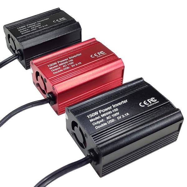 150W køretøjsstrømomformer 12V til 110V 220V med EU-stik sort Black EU Plug 220V