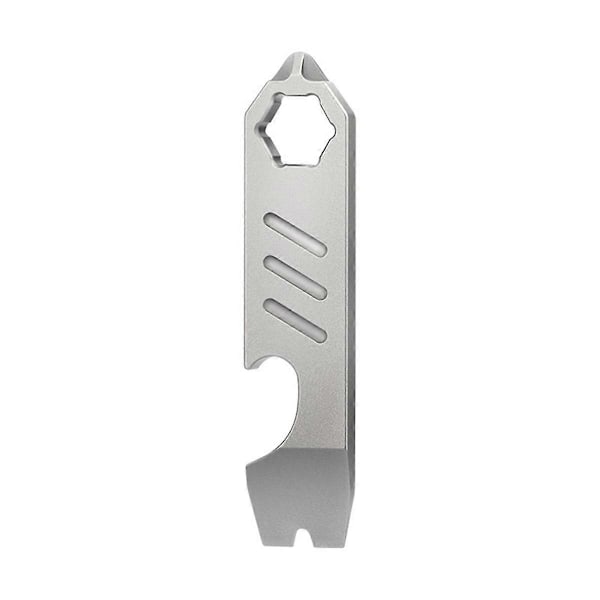 TC4 Titanium Alloy Brækjern Flaskeåbner Gradueret Skala Nøgle Udendørs Værktøj Multifunktionelt Campingudstyr As Shown