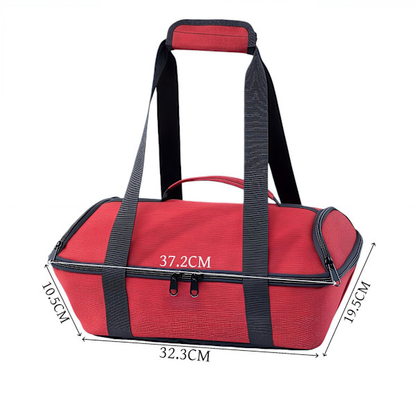 Isolerad grytbag med aluminiumfoliefoder Red