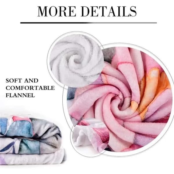 Flanellteppe med hette 100x130 cm, mykt ullteppe for vinteren, dobbeltseng