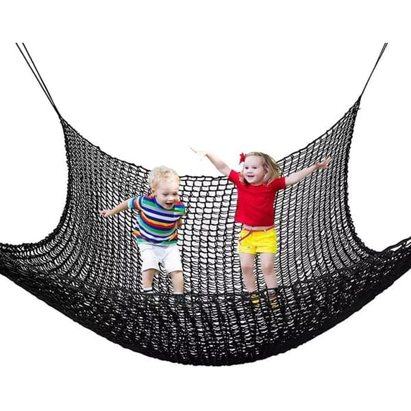 Klatrenet til børn, Dobbeltlags sikkerhedsnet til legeområder, Sort, 1 × 3 m