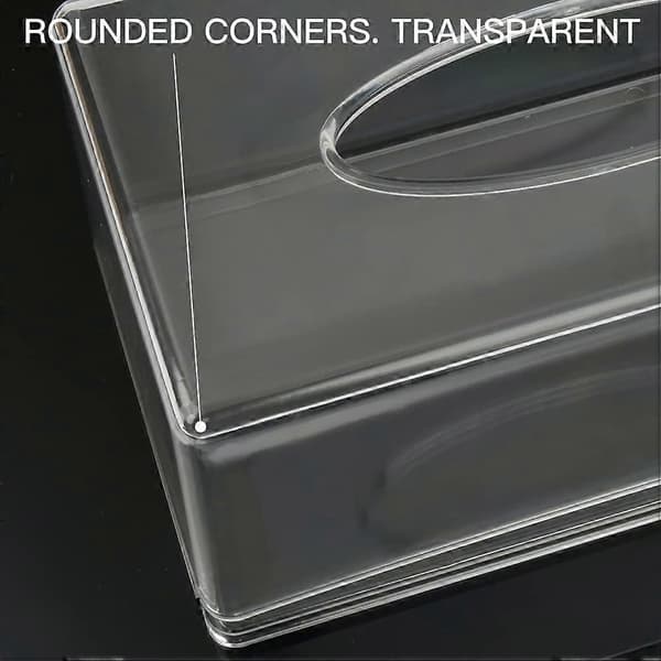 Akryl tissueboks holder, Transparent tissueboks til opbevaring af servietter, rektangulær tissueboks dækker badeværelse, køkken og servietboks holder tissue d