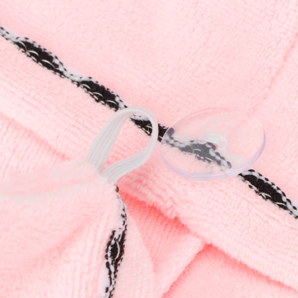 5 stk. Hårtørringshat Hætte Turban Absorberende Håndklæde Wrap Badeartikler til Hjem Rejse Pink