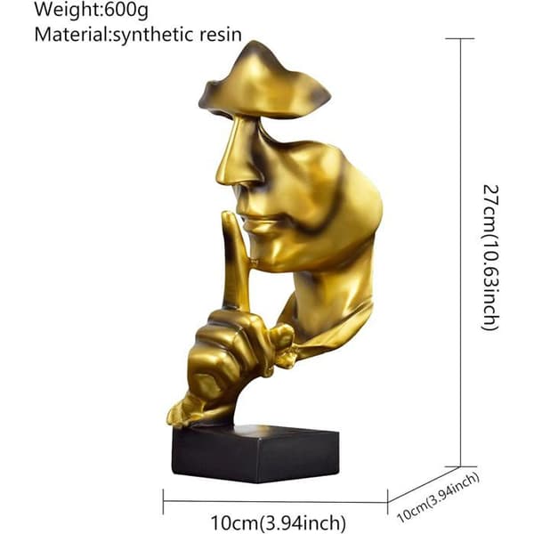 Stillhet er gull moderne minimalistisk abstrakt tenker-skulptur