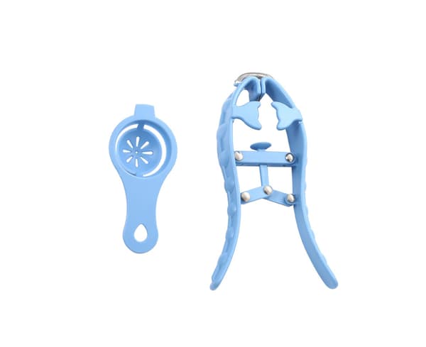 1 set Användbart verktyg för äggknäckning Lätt ergonomisk - blå