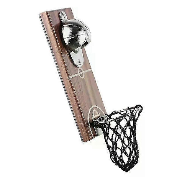 Basketbollskotts Flasköppnare Med Ficka Väggmonterad Burk Vin Öl Öppnare Magnet För Köksredskap Bar Kylskåpsverktyg 02