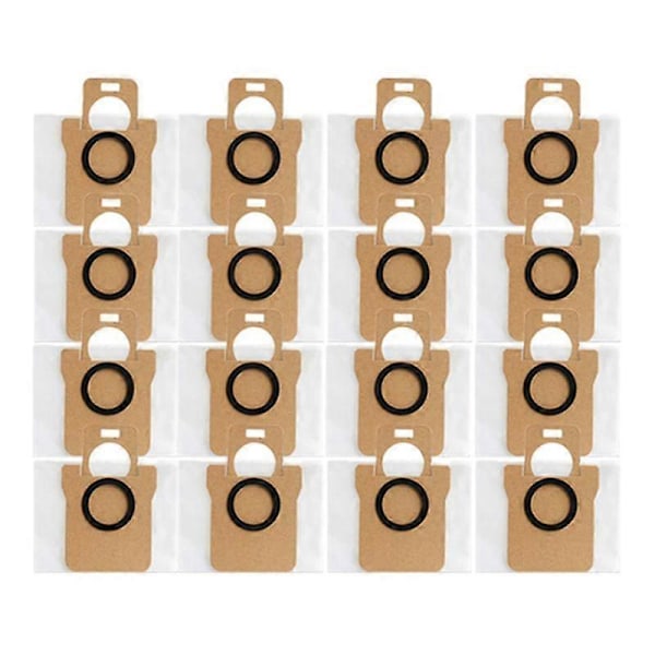16 stk. støvsugerpose for robotstøvsuger X10+, Omni 1S, B101CN / Bot S10 S20 Pro, X10 L10 L10S Ultra støvsuger White