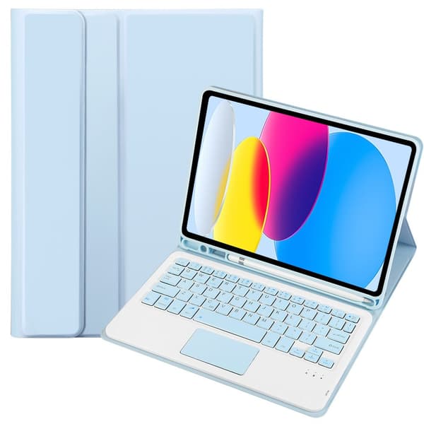 Bluetooth-tastaturdeksel for Samsung Galaxy Tab A9 Plus 11 2023, avtakbart, blått