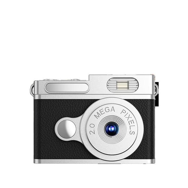 Retro Mini Digitalkamera för Studenter, HD-fotografering med Blixt, Selfie Vlog-present brown S12(0.96inch screen/fill light)