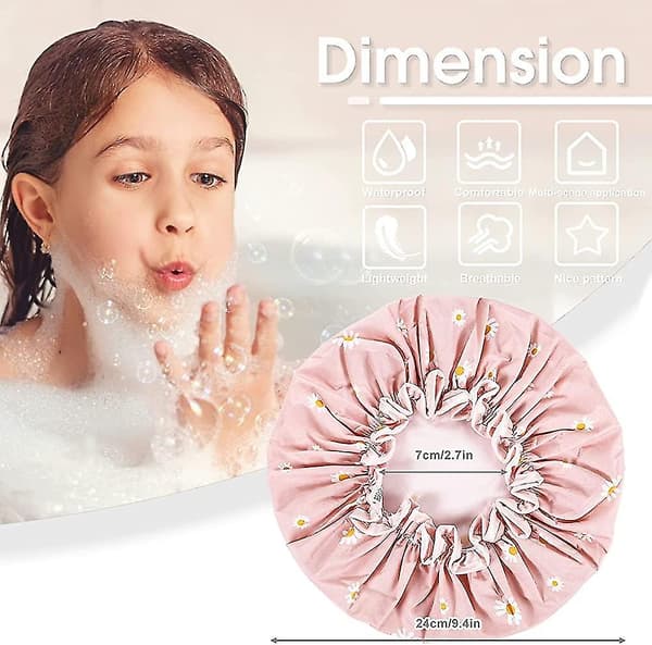 Duschmössa, 2-pack present dubbla lager vattentäta duschmössor för kvinnor