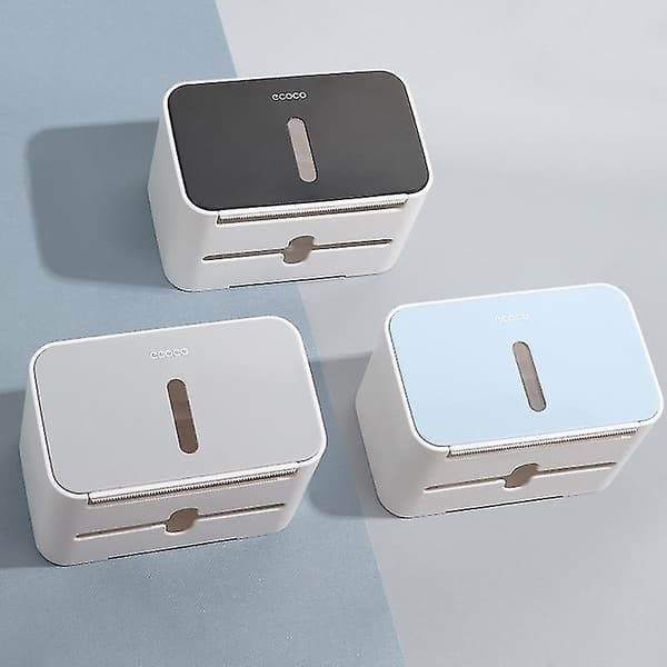 Tissue Dispenser til Toiletpapirboks Beholder Badeværelse Tissue Box grey