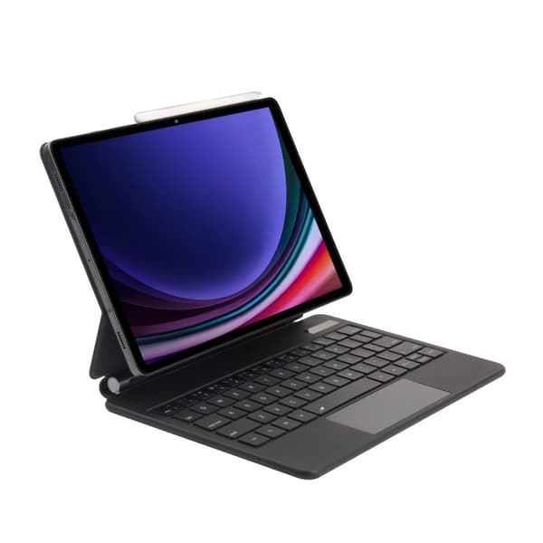 Läderfodral för Samsung Galaxy Tab S10+ med magnetiskt Bluetooth-tangentbord