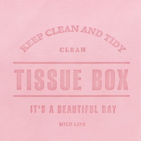 PU Læder Original Tissue Box Skrivebords Tissue Organizer til Soveværelse Stue Pink